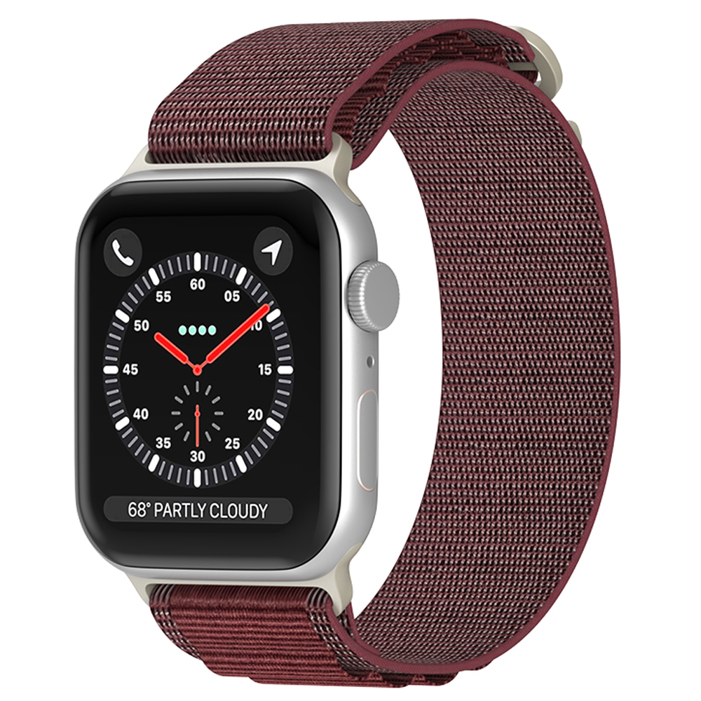 ColorPop Apple Watch 42/44/45/49 mm Armband Alpine Pro Loop Burgundy - Teknikhallen.se