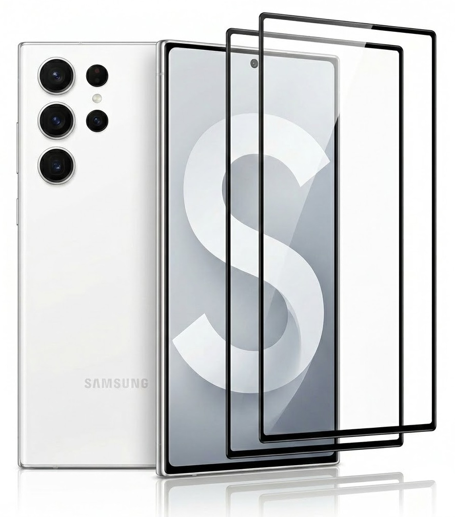  [2-Pack] Samsung S26 Ultra Heltäckande Skärmskydd I Härdat Glas - Teknikhallen.se