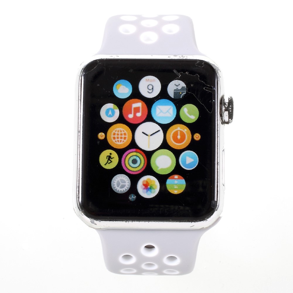  Ihligt Silikon Armband Apple Watch 42/44/45/49 mm Gr/Vit - Teknikhallen.se
