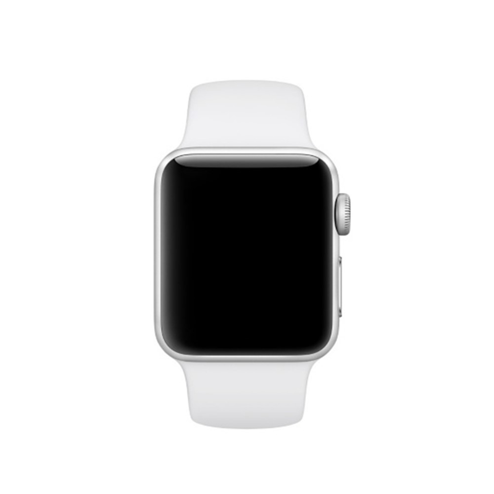  Silikon Armband Apple Watch 41/40/38 mm (S/M) - Vit - Teknikhallen.se