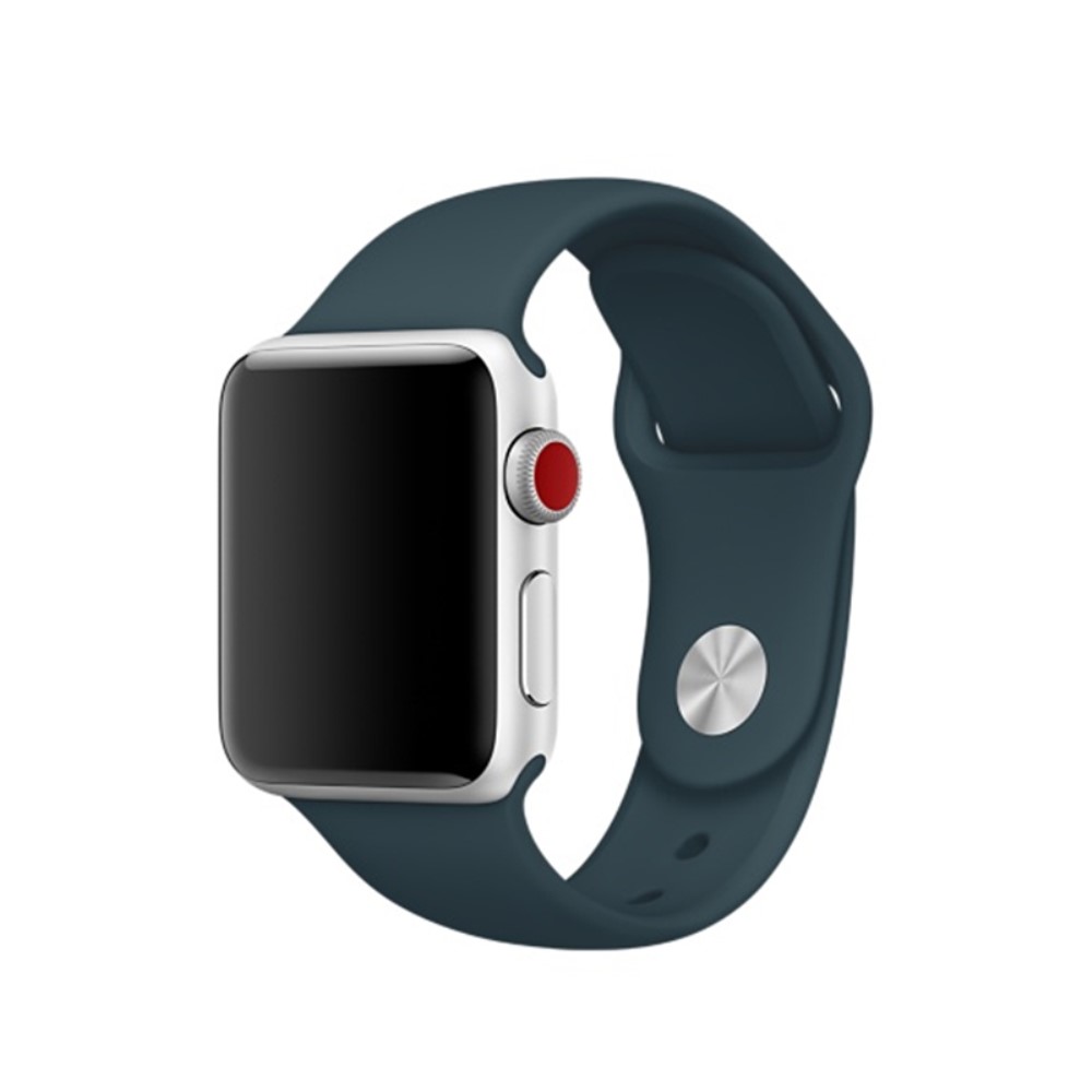  Silikon Armband Apple Watch 41/40/38 mm (S/M) - Mrk Grn - Teknikhallen.se