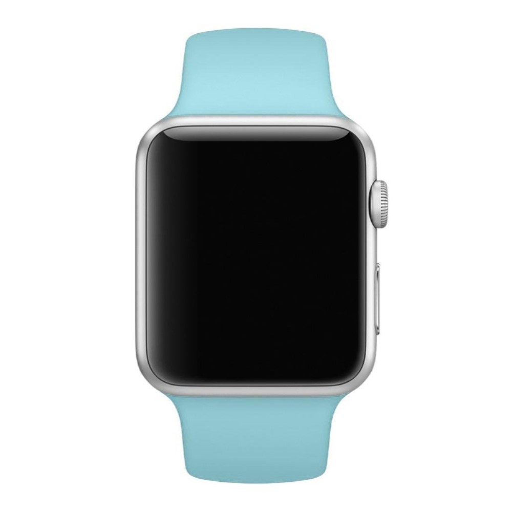  Silikon Armband Apple Watch 41/40/38 mm (S/M) - Cyan - Teknikhallen.se