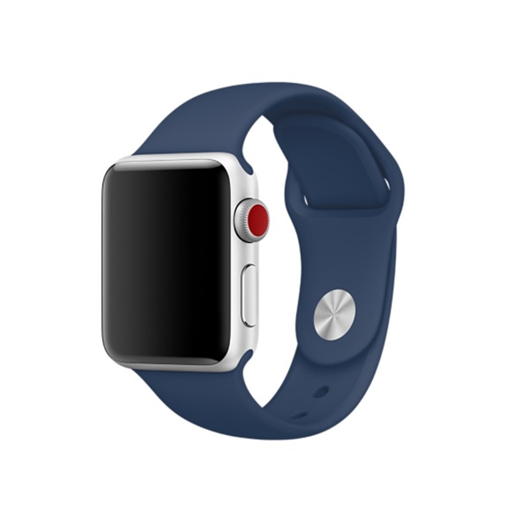  Silikon Armband Apple Watch 41/40/38 mm (S/M) - Mörk Blå - Teknikhallen.se