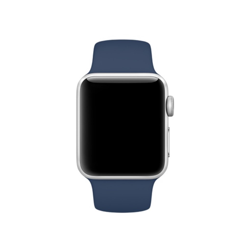  Silikon Armband Apple Watch 41/40/38 mm (S/M) - Mörk Blå - Teknikhallen.se