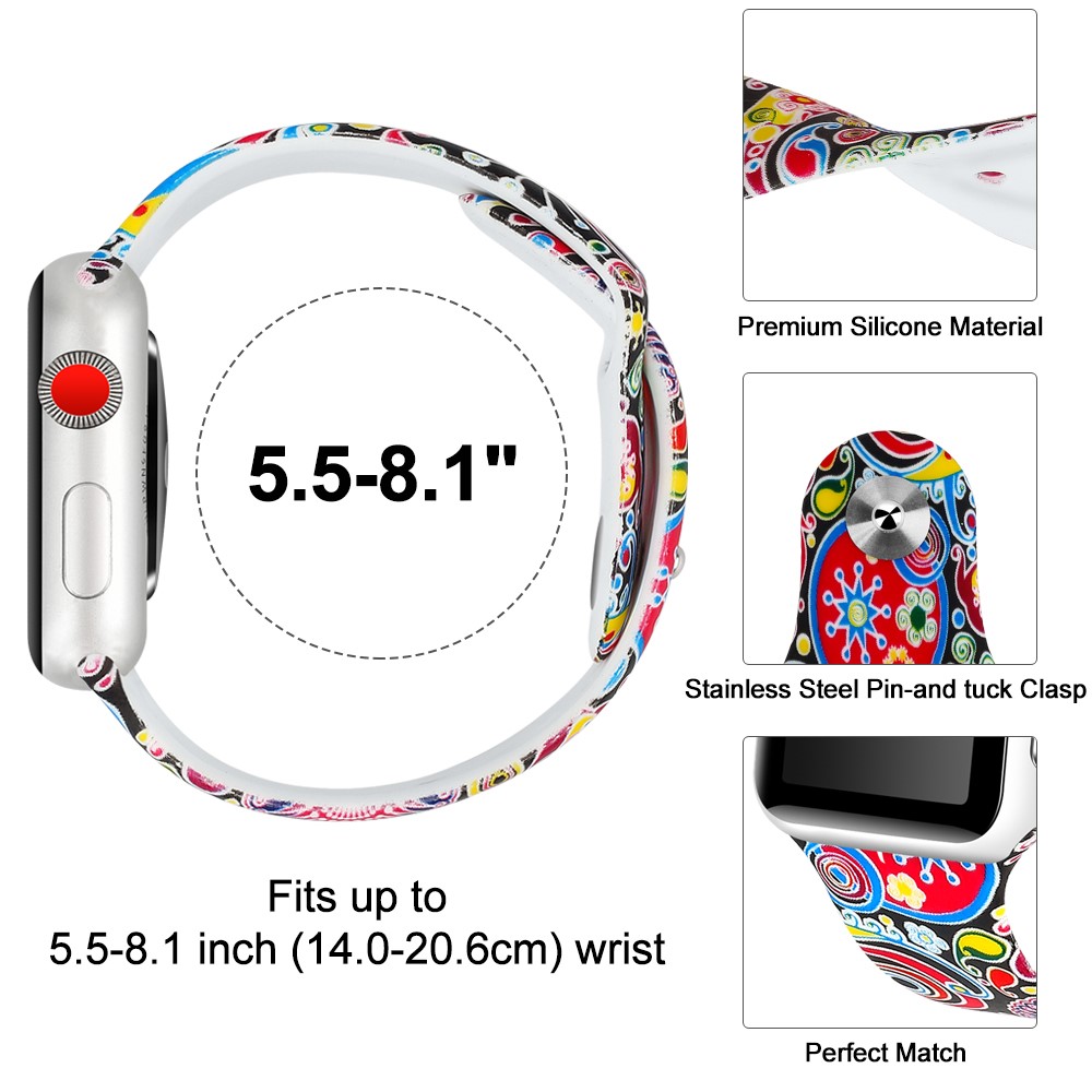  Silikon Armband Apple Watch 41/40/38 mm - Hypnotic - Teknikhallen.se