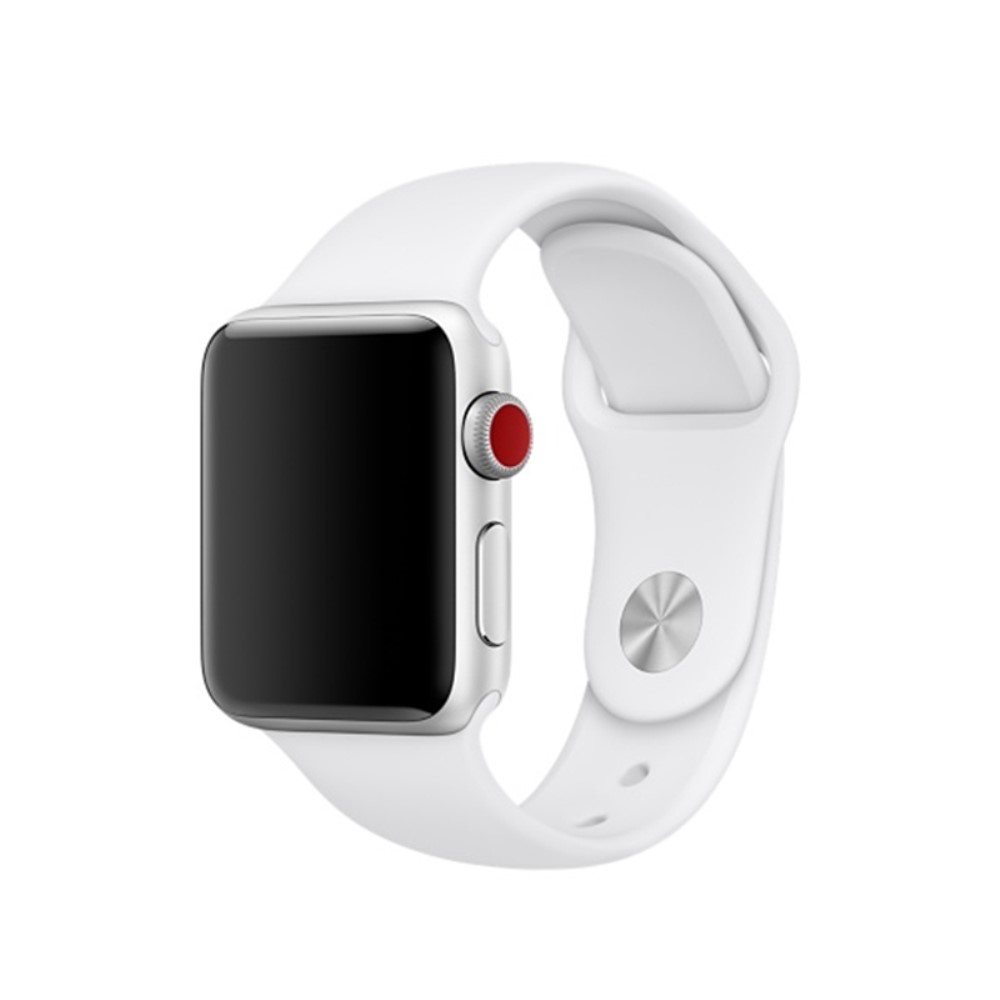  Silikon Armband Apple Watch 42/44/45/49 mm (S/M) Vit - Teknikhallen.se