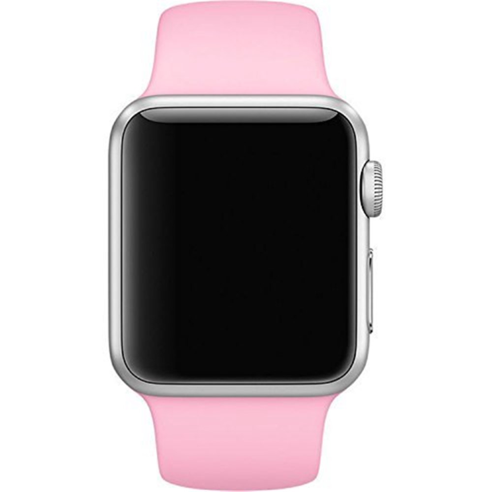  Silikon Armband Apple Watch 42/44/45/49 mm (S/M) Rosa - Teknikhallen.se