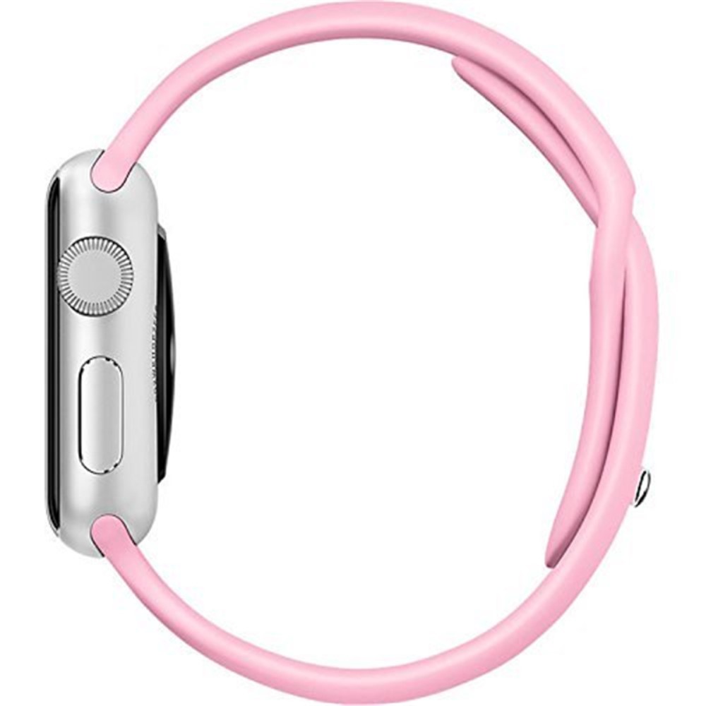  Silikon Armband Apple Watch 42/44/45/49 mm (S/M) Rosa - Teknikhallen.se