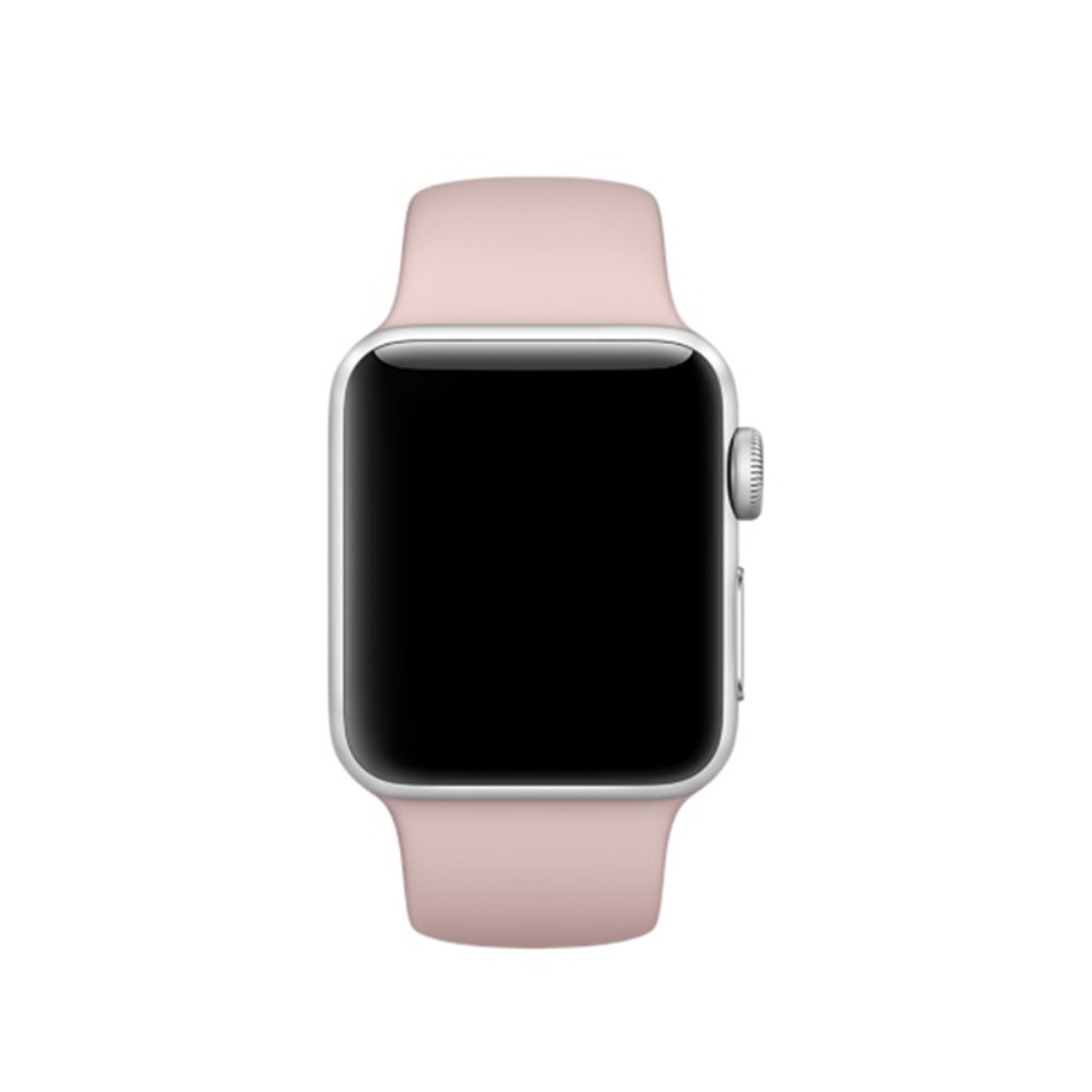  Silikon Armband Apple Watch 42/44/45/49 mm (S/M) Ljus Rosa - Teknikhallen.se
