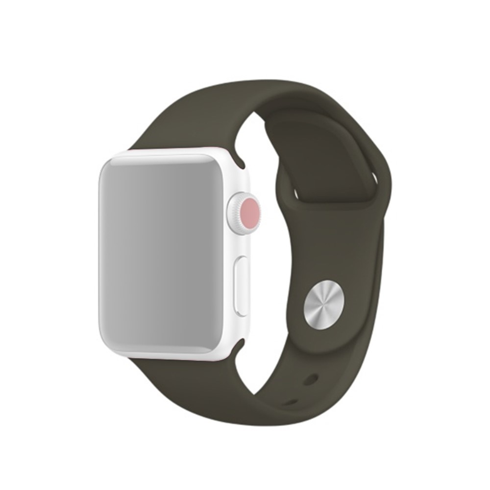 Silikon Armband Apple Watch 41/40/38 mm (M/L) - Mrk Grn - Teknikhallen.se