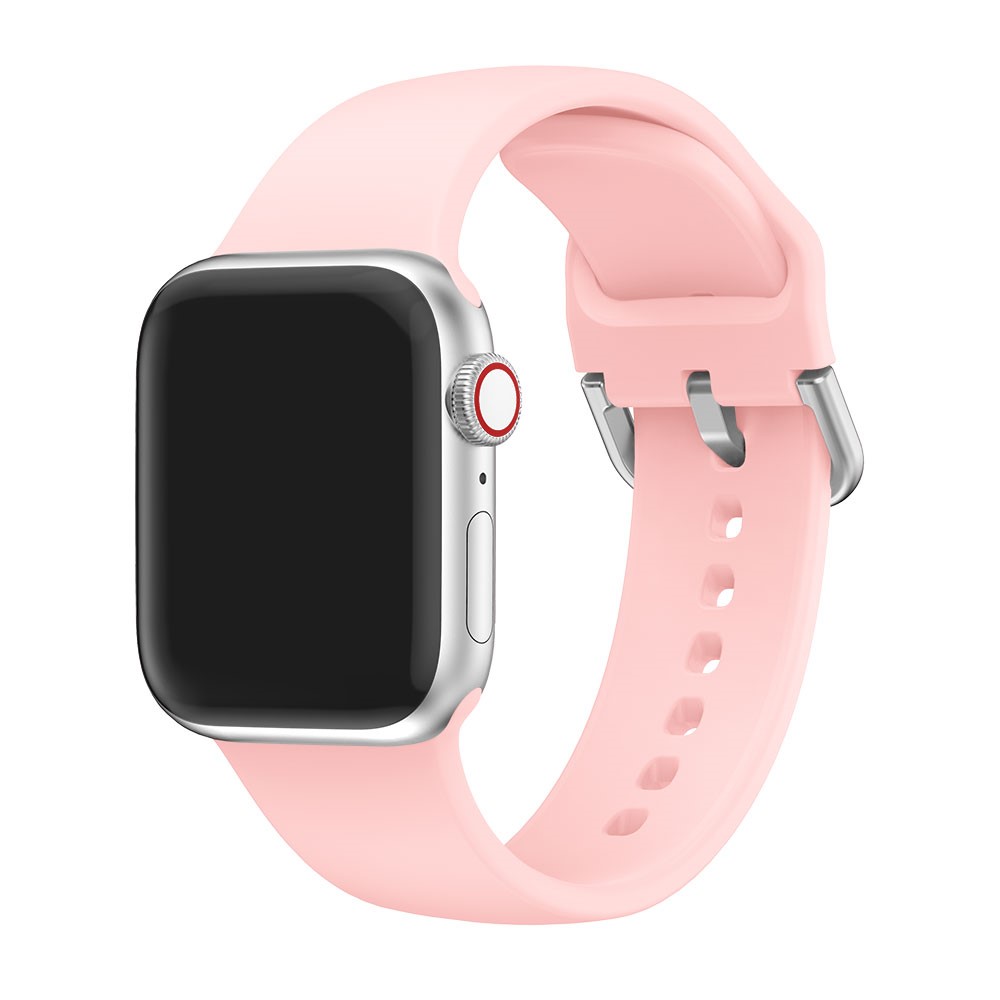  Silikon Armband Apple Watch 41/40/38 mm - Ljus Rosa - Teknikhallen.se