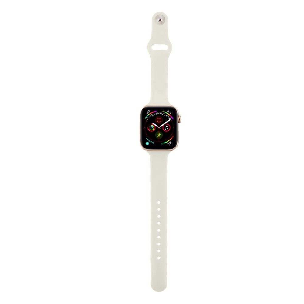  Silikon Armband Apple Watch 41/40/38 mm - Beige - Teknikhallen.se