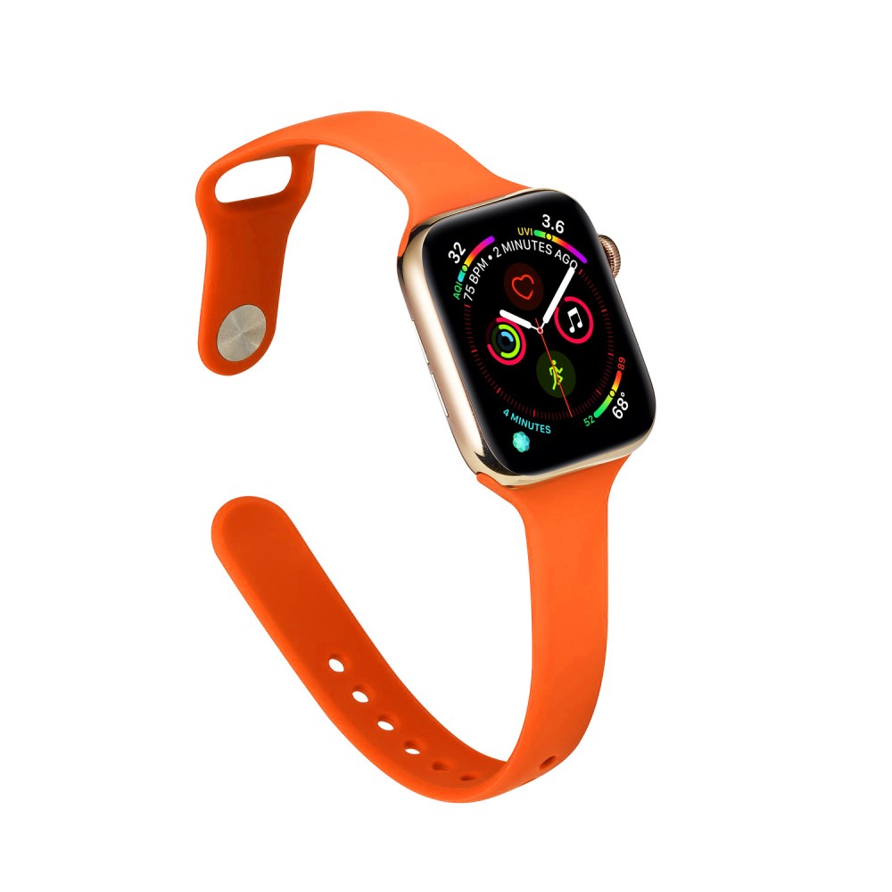  Silikon Armband Apple Watch 41/40/38 mm - Orange - Teknikhallen.se