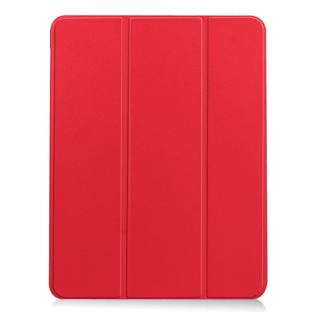  iPad Air 2020/2022/2024 Fodral Tri-Fold Litchi Röd - Teknikhallen.se