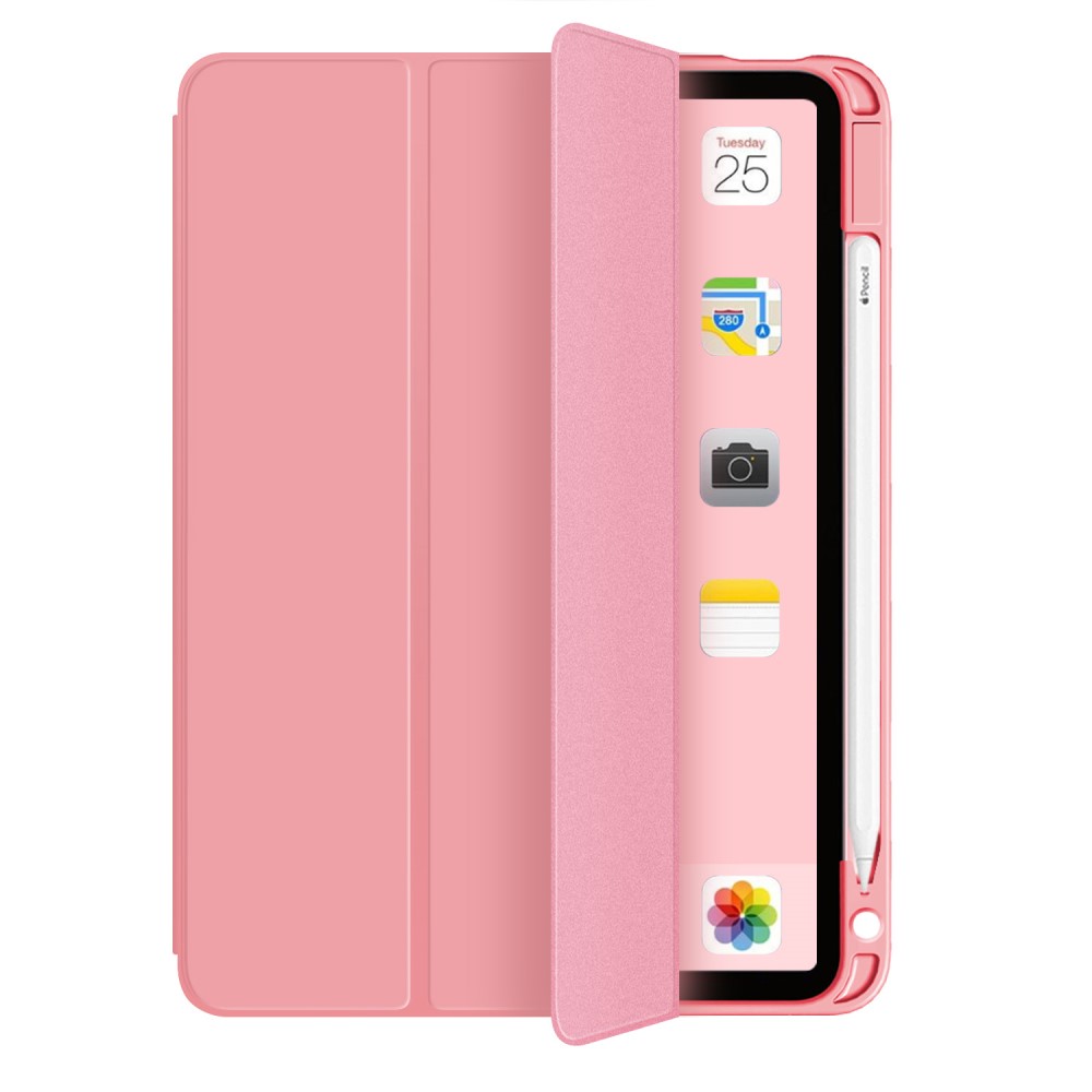  iPad Air 2020/2022/2024 Fodral Tri-Fold Ljus Rosa - Teknikhallen.se