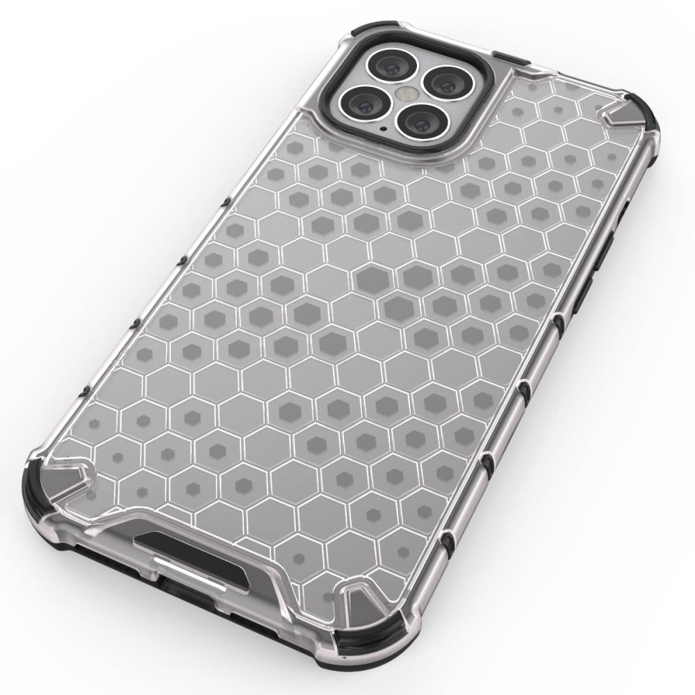  iPhone 12 Pro Max - Armor Honeycomb Textur - Vit - Teknikhallen.se