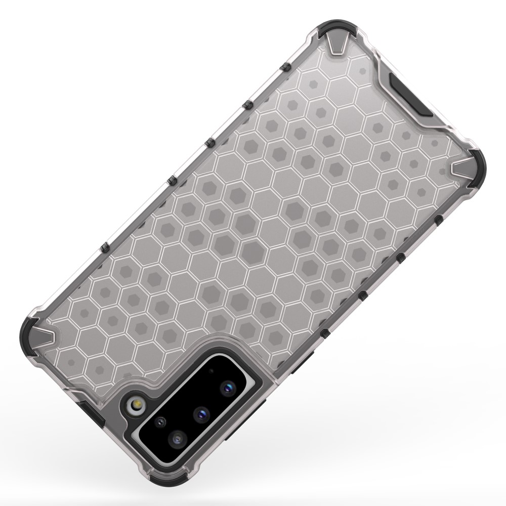  Samsung Galaxy S21 - Armor Honeycomb Textur Skal - Transparant - Teknikhallen.se