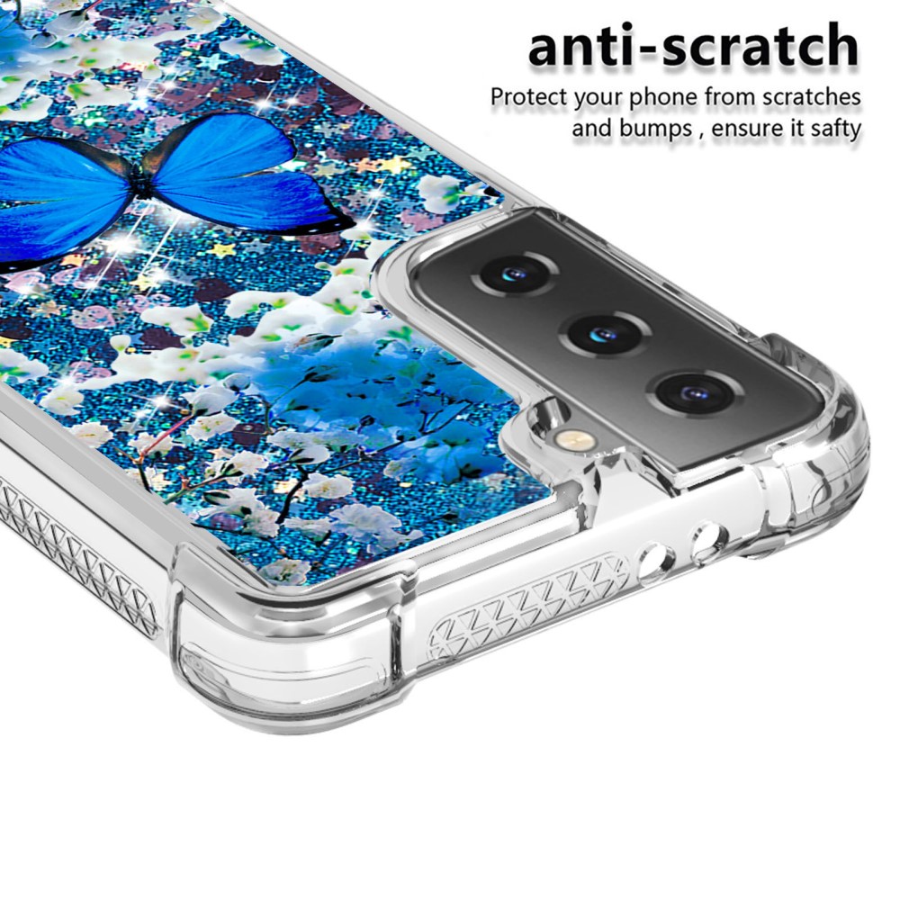  Samsung Galaxy S21 - Shockproof Quicksand Skal - Bl Fjril - Teknikhallen.se