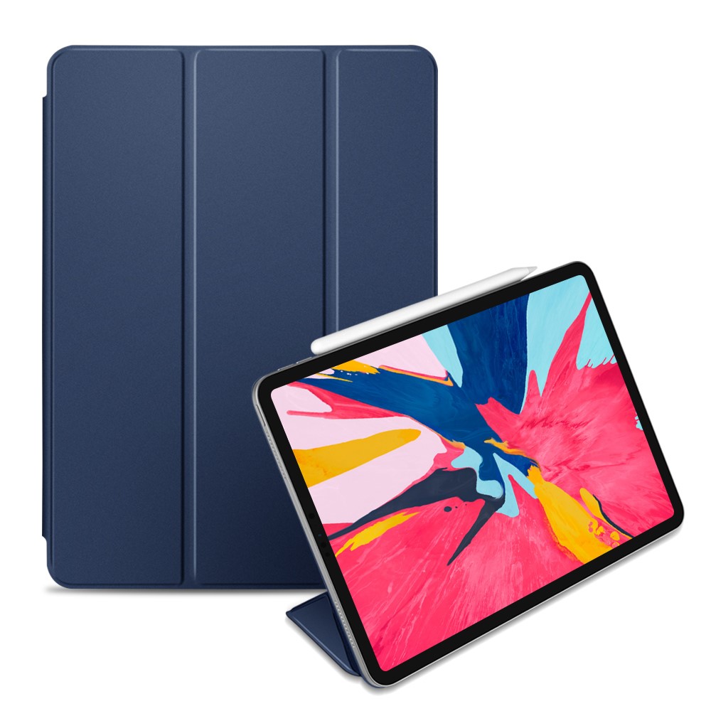  iPad Air 2020/2022/2024 / Pro 11 2018 2in1 Magnet Tri-Fold Litchi Fodral Blå - Teknikhallen.se