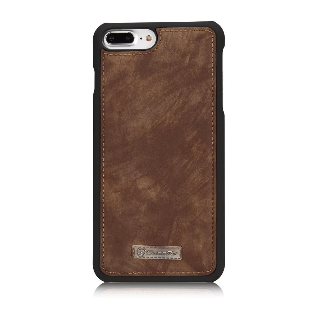 CASEME iPhone 7/8 Plus - CASEME 2-i-1 Multifunktionellt Plånboksfodral - Brun - Teknikhallen.se