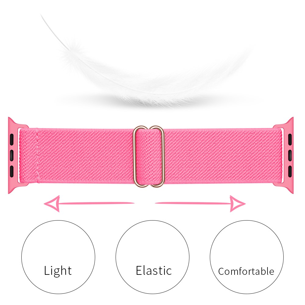  Nylon Armband Justerbart Apple Watch 42/44/45/49 mm Rosa - Teknikhallen.se