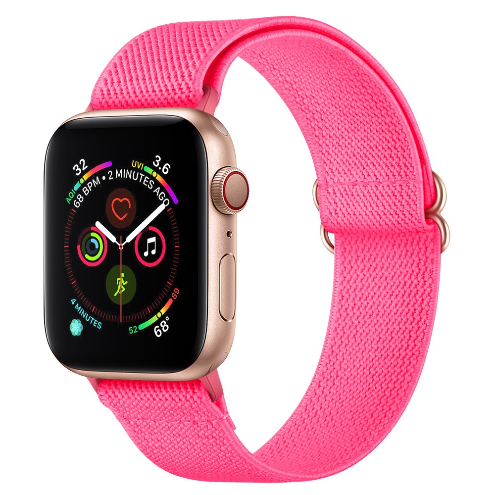  Nylon Armband Justerbart Apple Watch 42/44/45/49 mm Rosa - Teknikhallen.se