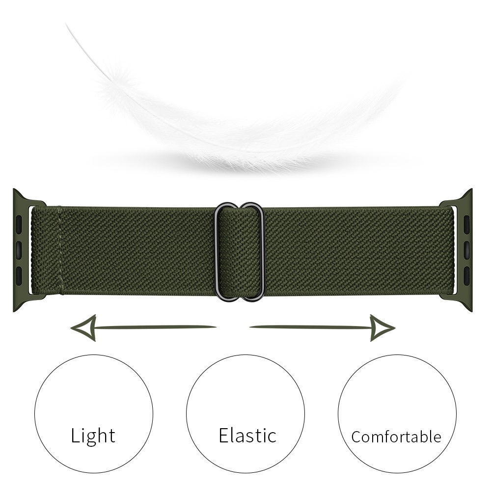  Nylon Armband Justerbart Apple Watch 42/44/45/49 mm Grn - Teknikhallen.se