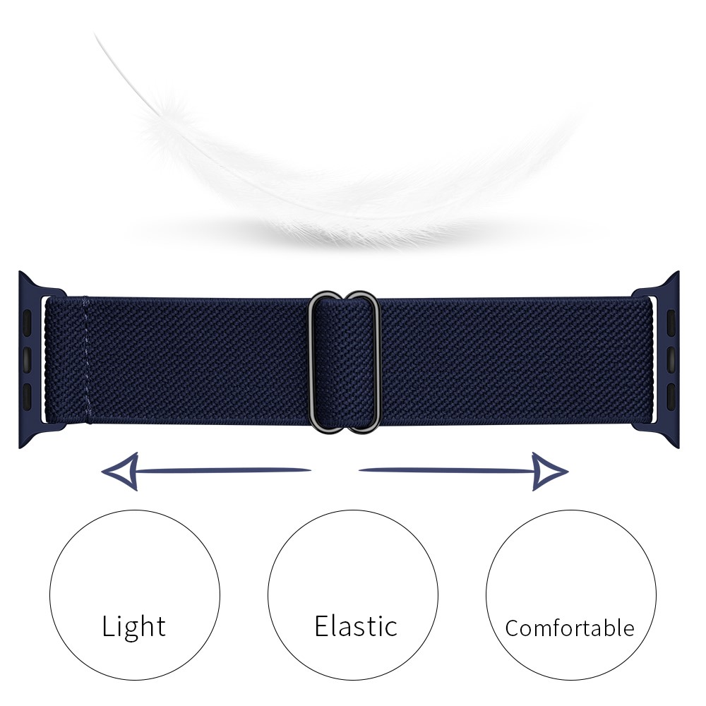  Nylon Armband Justerbart Apple Watch 42/44/45/49 mm Mörk Blå - Teknikhallen.se