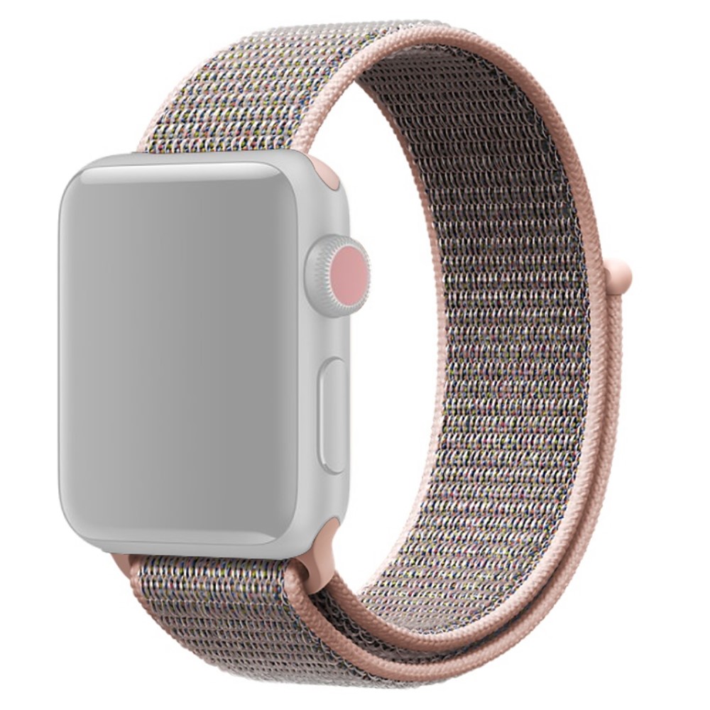  Nylon Loop Armband Justerbart Apple Watch 42/44/45/49 mm Rosguld - Teknikhallen.se