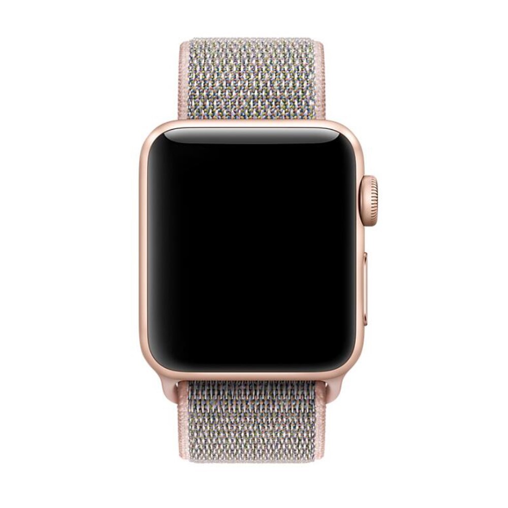  Nylon Loop Armband Justerbart Apple Watch 42/44/45/49 mm Rosguld - Teknikhallen.se