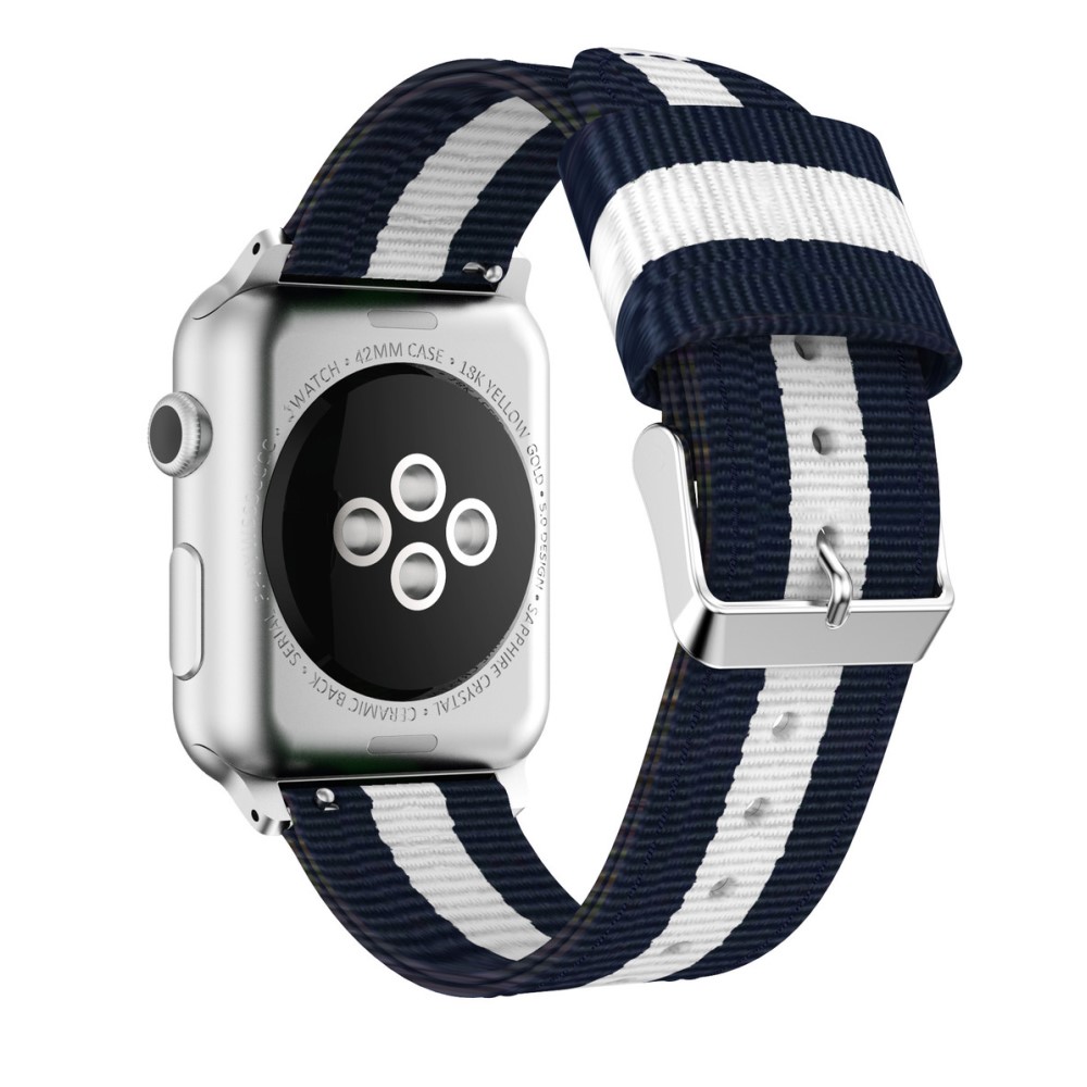  Nylon Armband Med Vertikal Design Apple Watch 41/4 - Teknikhallen.se