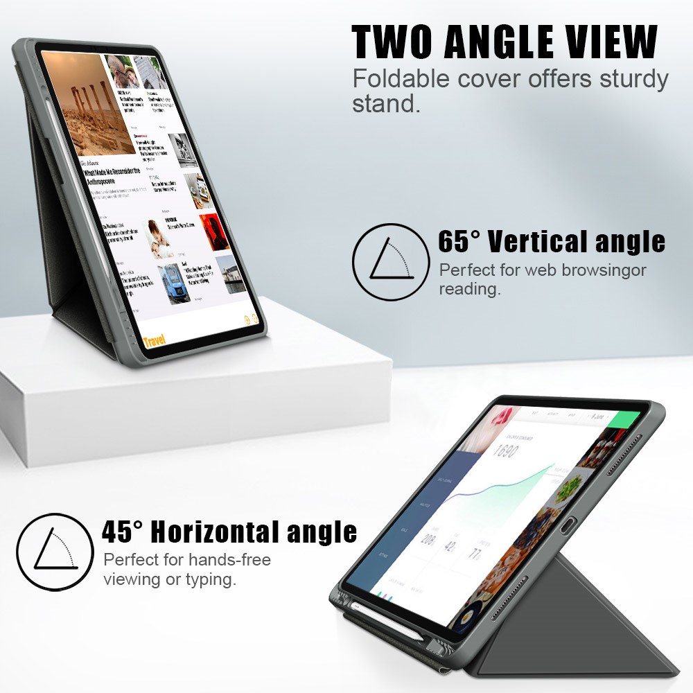  iPad Air 2020/2022/2024 / Pro 11 Fodral Lder Origami Gr - Teknikhallen.se