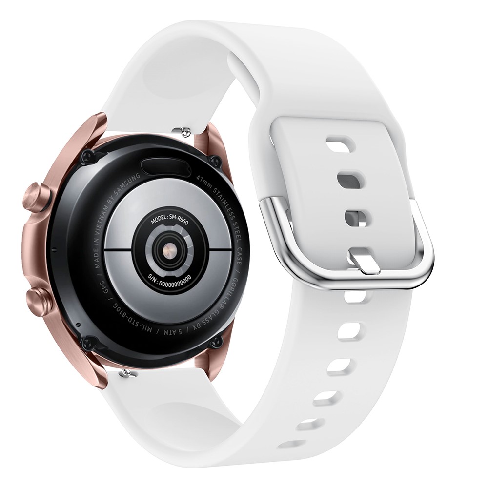  Silikon Armband Fr Smartwatch (20mm) - Vit - Teknikhallen.se