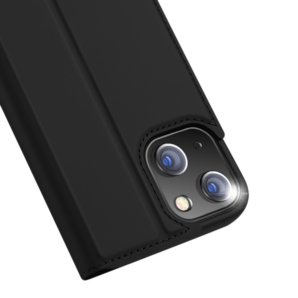 DUX DUCIS iPhone 13 - DUX DUCIS Skin Pro Läder Fodral - Svart - Teknikhallen.se