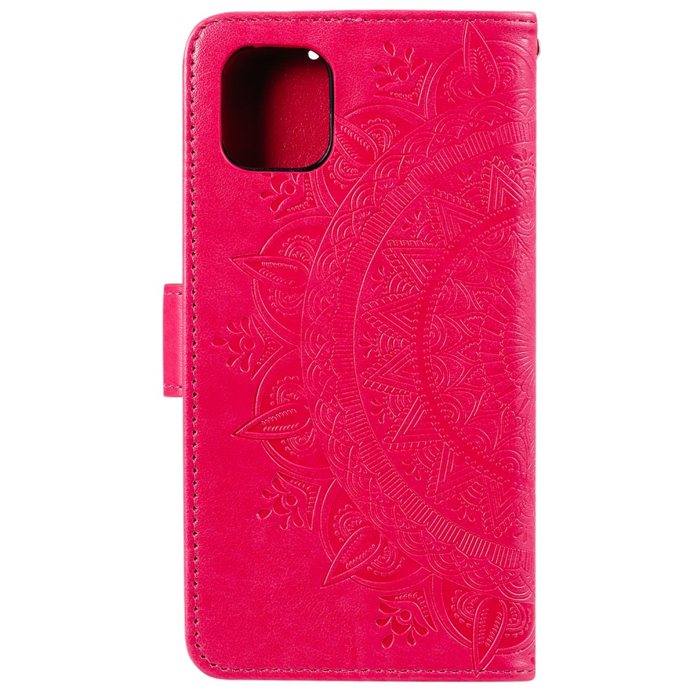  iPhone 13 - Tryckt Mandala Läder Fodral - Rosa - Teknikhallen.se