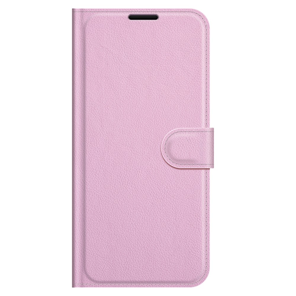  iPhone 13 Pro - Litchi Lder Fodral - Ljus Rosa - Teknikhallen.se