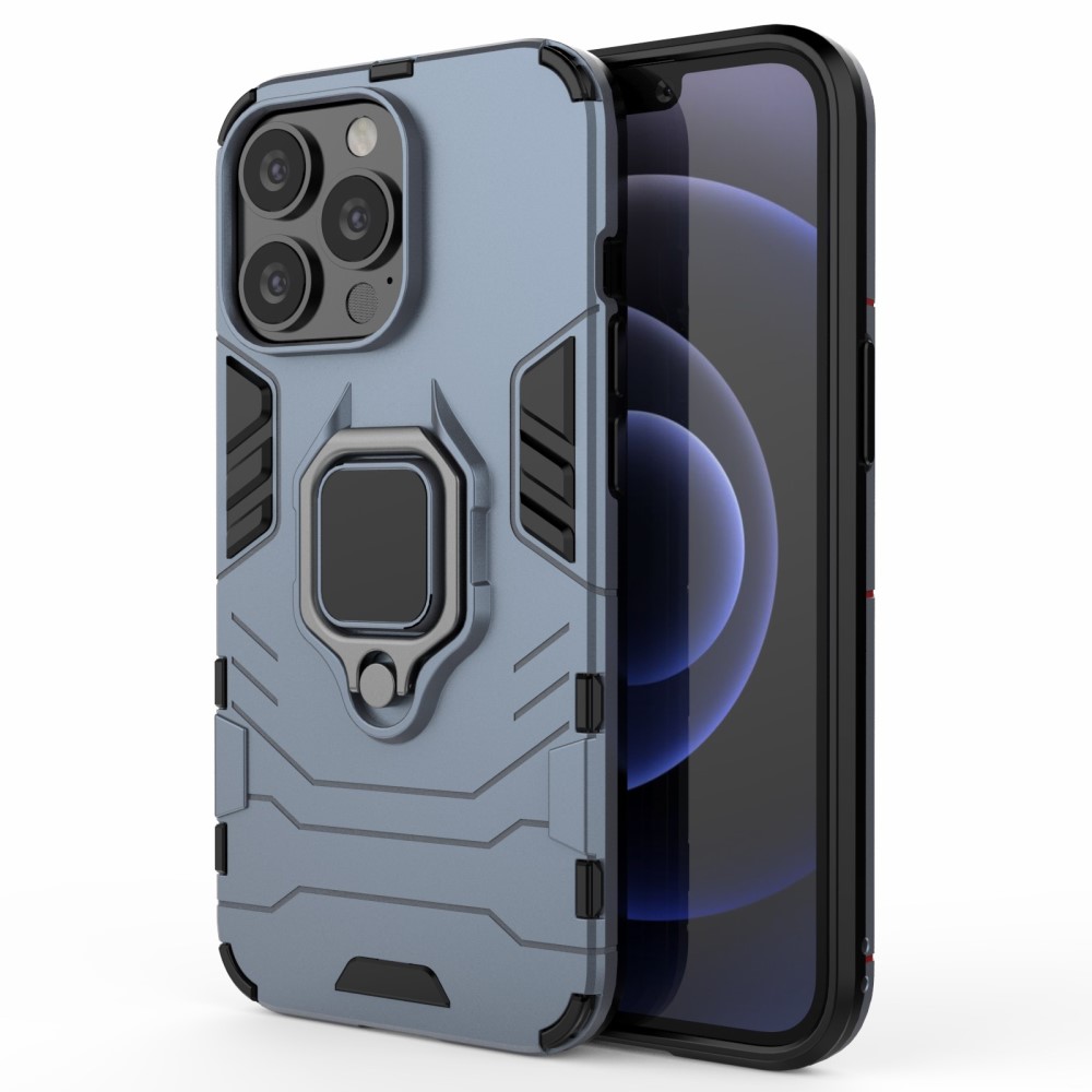  iPhone 13 Pro - Hybrid Armor Ring Skal - Navy Blue - Teknikhallen.se