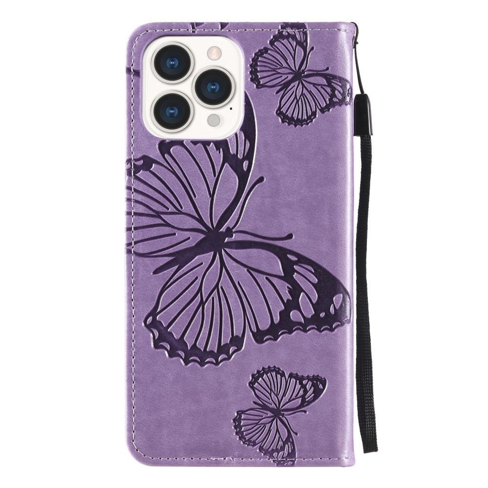  iPhone 13 Pro - Fodral Med Butterfly Tryck - Lila - Teknikhallen.se