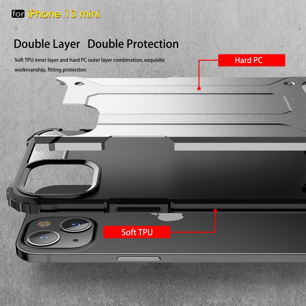  iPhone 13 Mini - Shockproof Armor Hybrid Skal - Bl - Teknikhallen.se