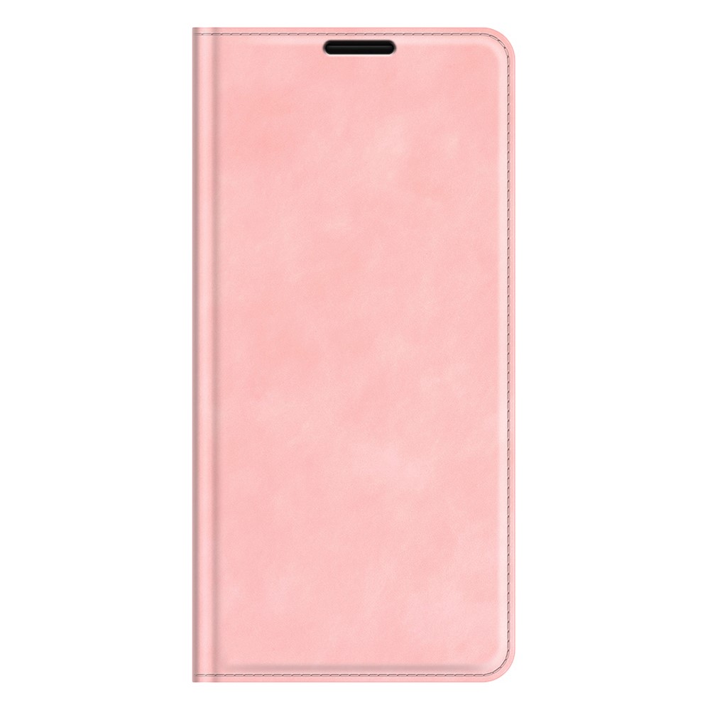  iPhone 13 Pro Max - Solid Lder Flip Fodral - Ljus Rosa - Teknikhallen.se