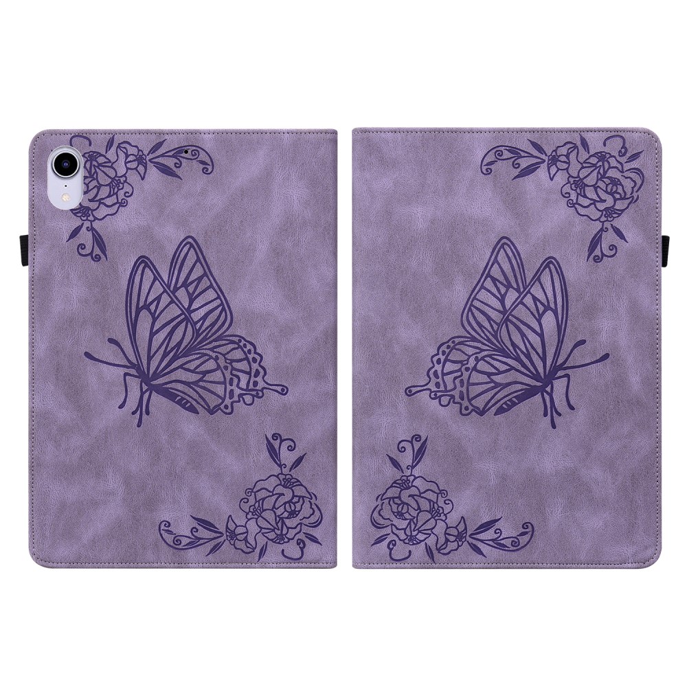  iPad Mini 2024/2021 Fodral Butterfly Flower Lila - Teknikhallen.se