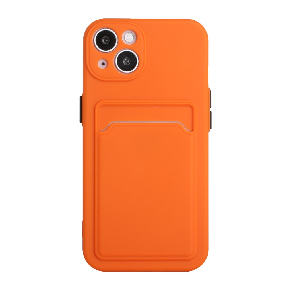  iPhone 13 Mini Skal Med Kortfack Orange - Teknikhallen.se