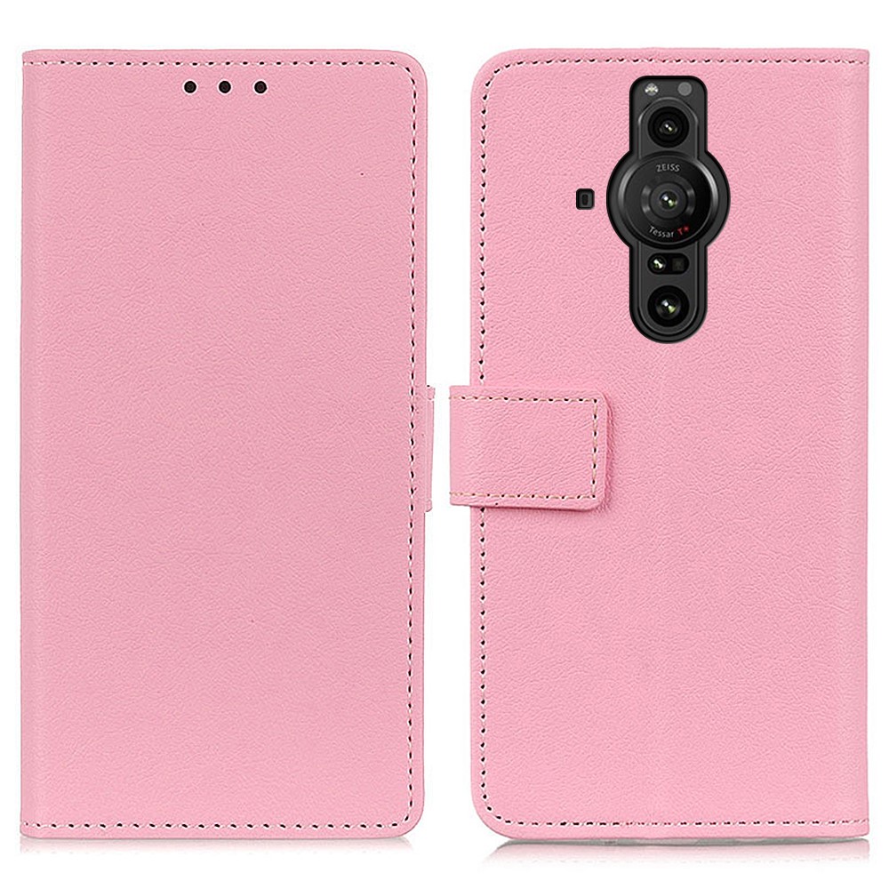  Sony Xperia Pro-I Fodral Läder Ljus Rosa - Teknikhallen.se