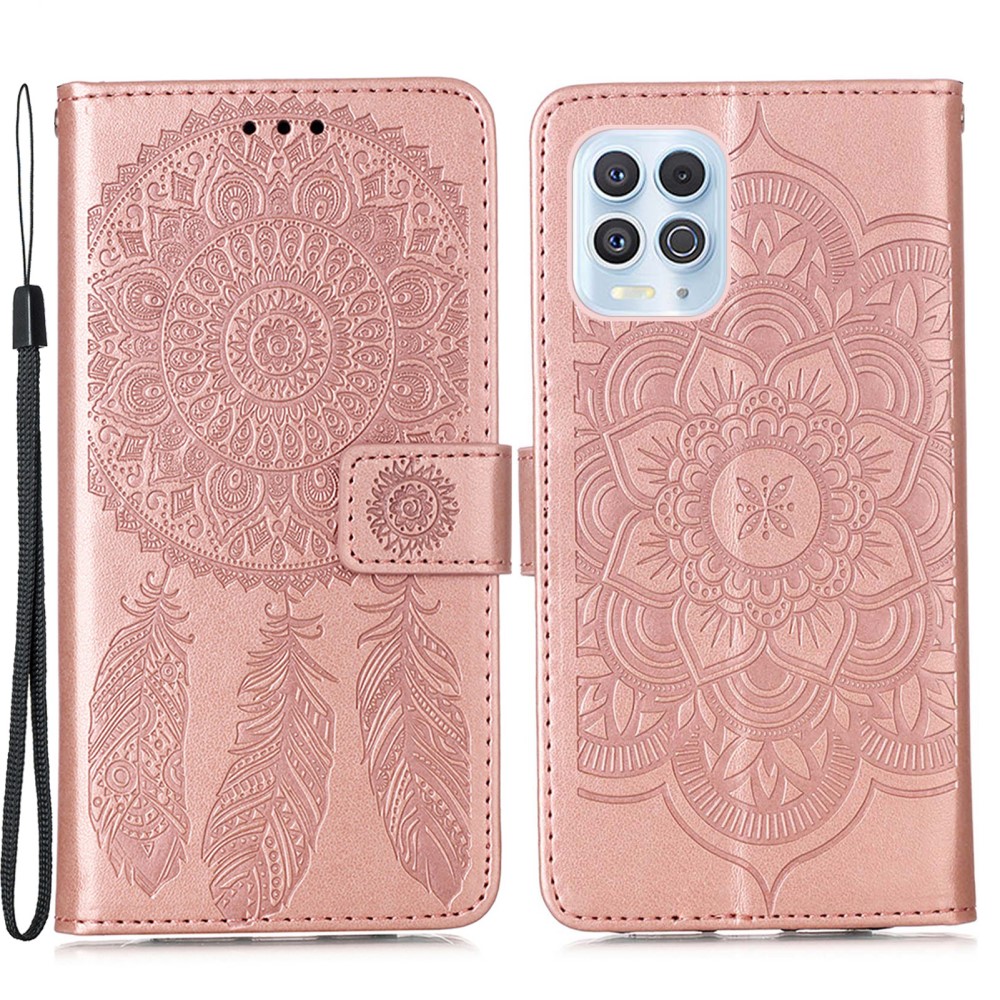  Motorola Moto G100 Fodral Läder Dream Catcher Roséguld - Teknikhallen.se