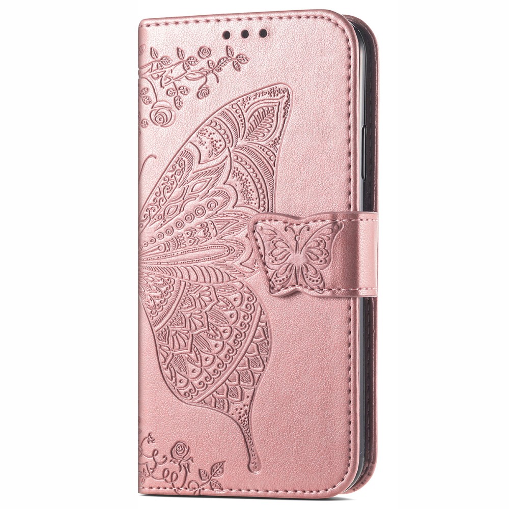  Xiaomi 11T / 11T Pro Fodral Läder Butterfly Roséguld - Teknikhallen.se