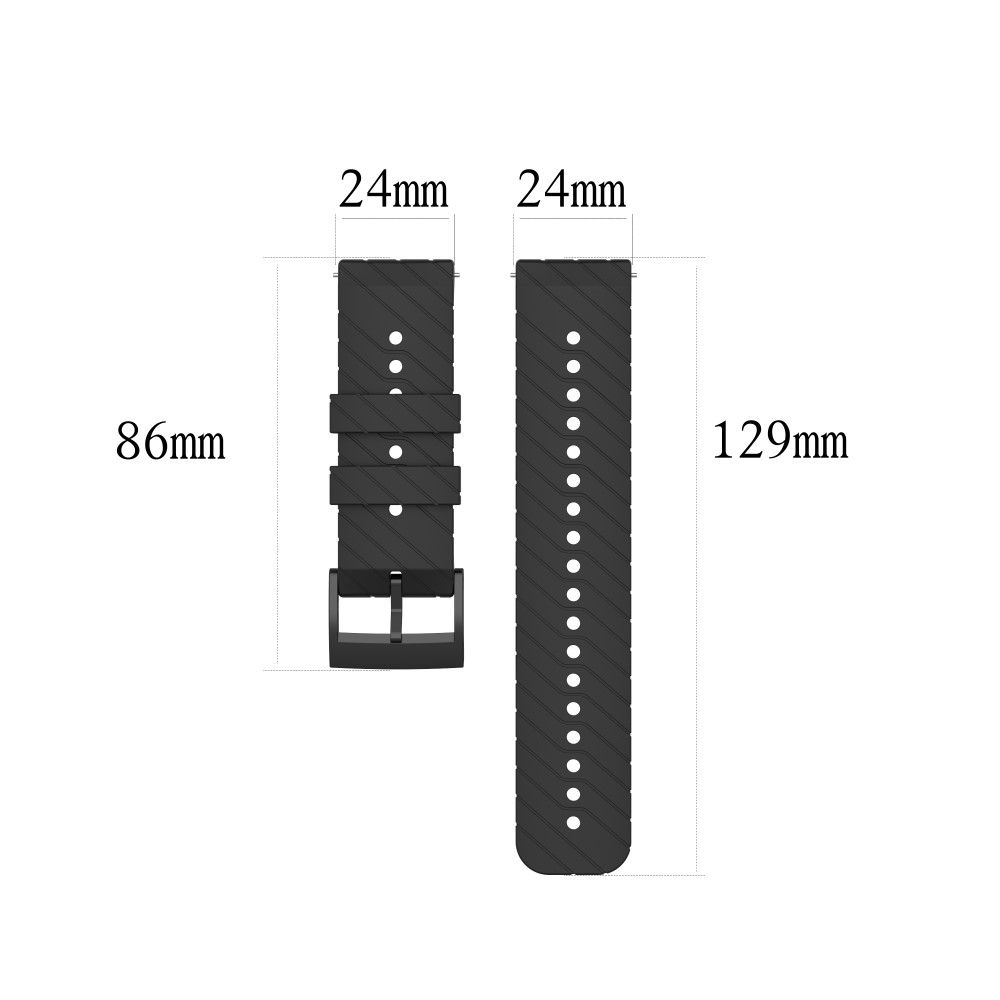  Silikon Armband (24mm) Svart - Teknikhallen.se