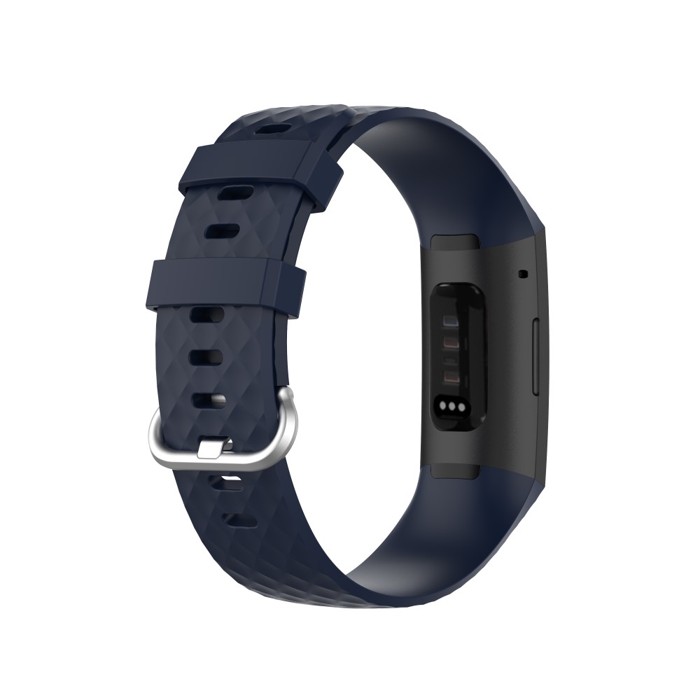  Armband Fitbit Charge 3 / 4 Navy Blue - Teknikhallen.se