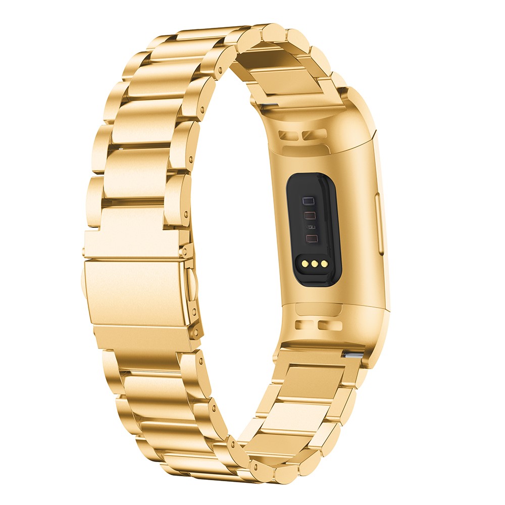  Lyxigt Metallarmband Fitbit Charge 3 / 4 Guld - Teknikhallen.se