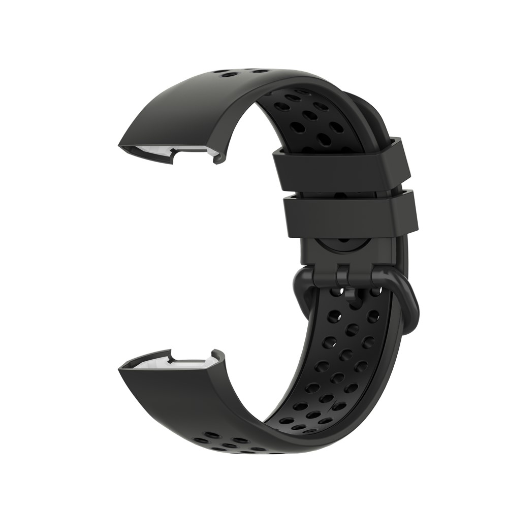  Fitbit Charge 4/3 Silikon Trningsarmband Svart - Teknikhallen.se