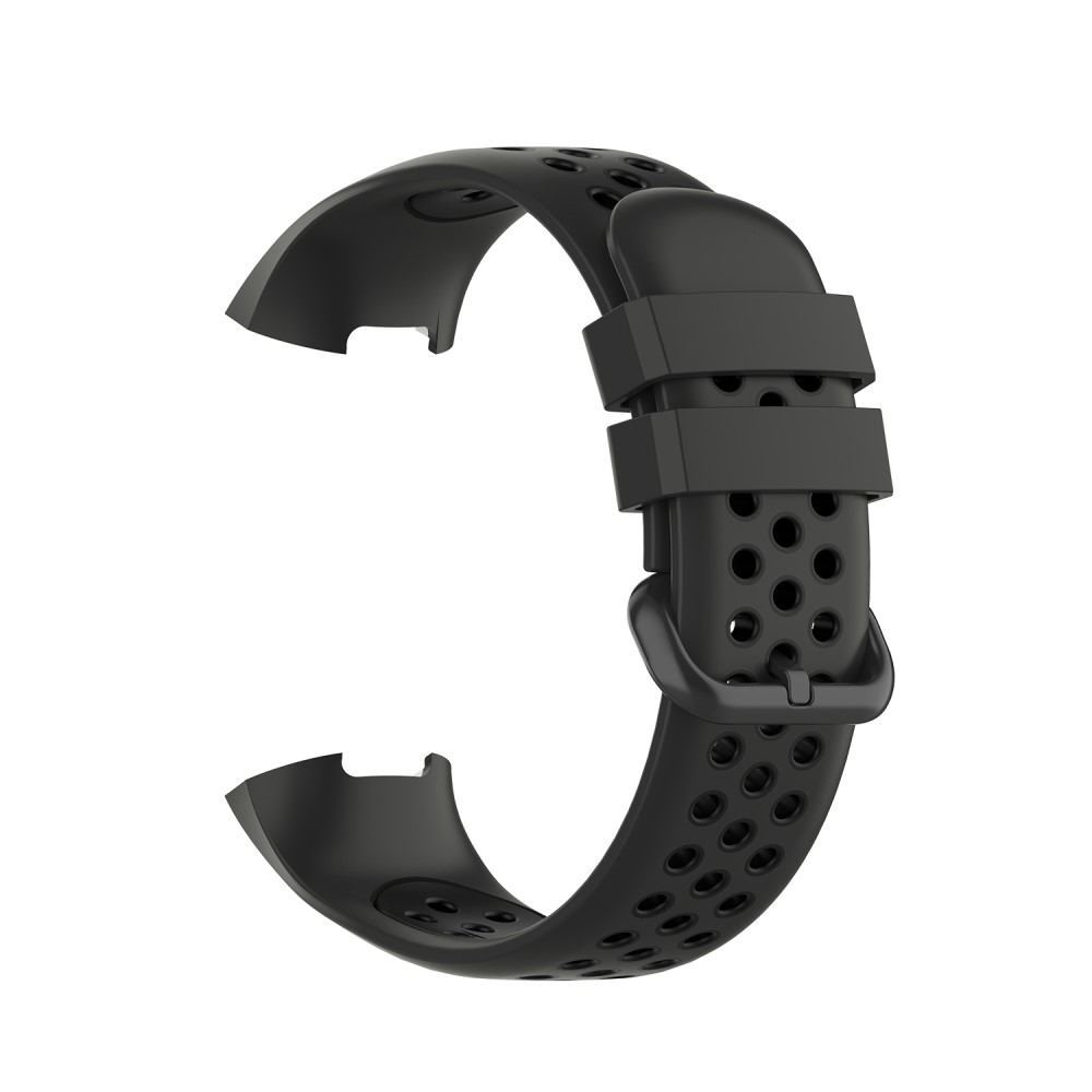  Fitbit Charge 4/3 Silikon Trningsarmband Svart - Teknikhallen.se